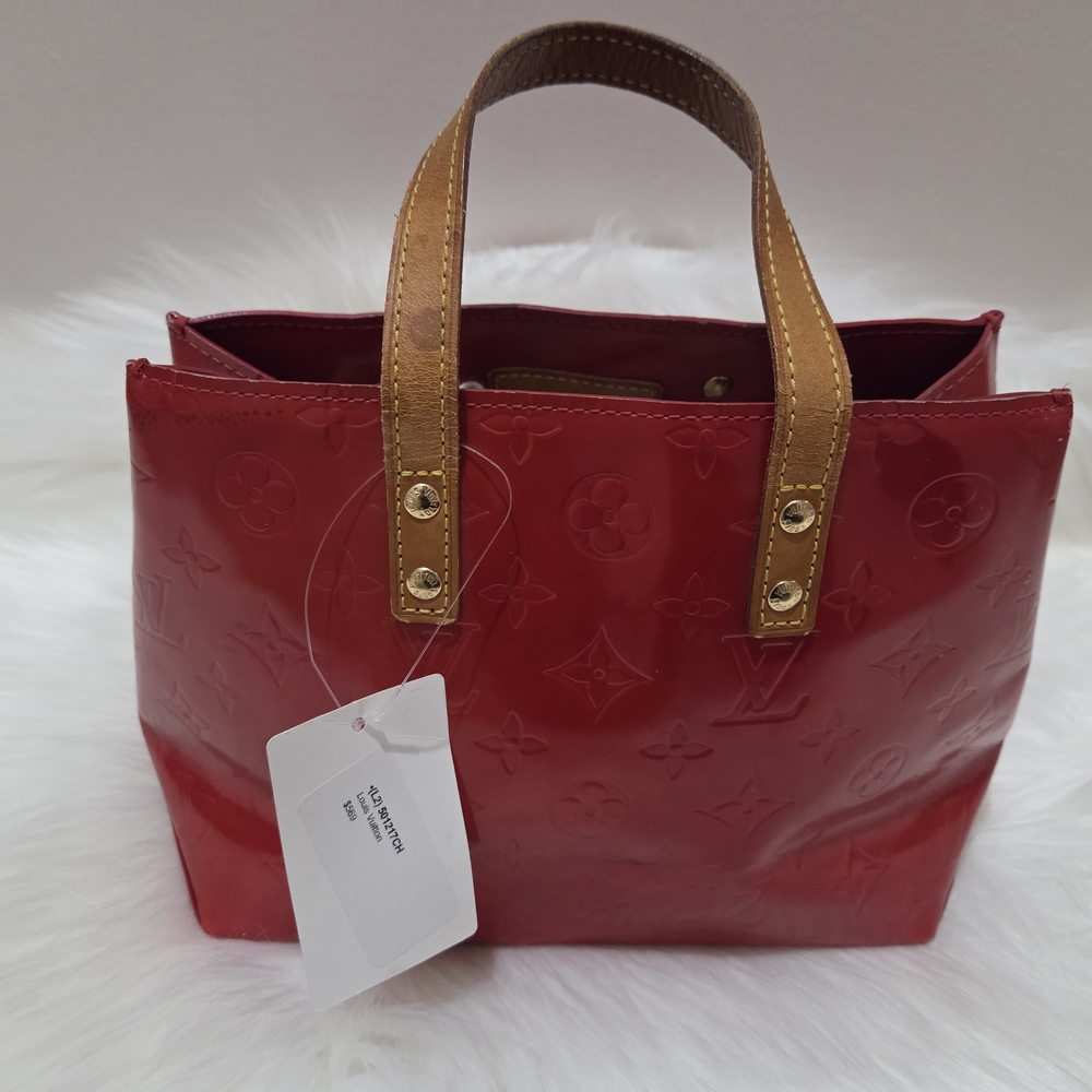 Louis Vuitton Red Monogram Patent Leather Handbag - Picture 2 of 6